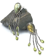 Load image into Gallery viewer, 925 sterling silver earrings with gemstones, made in India with sustainable packaging
