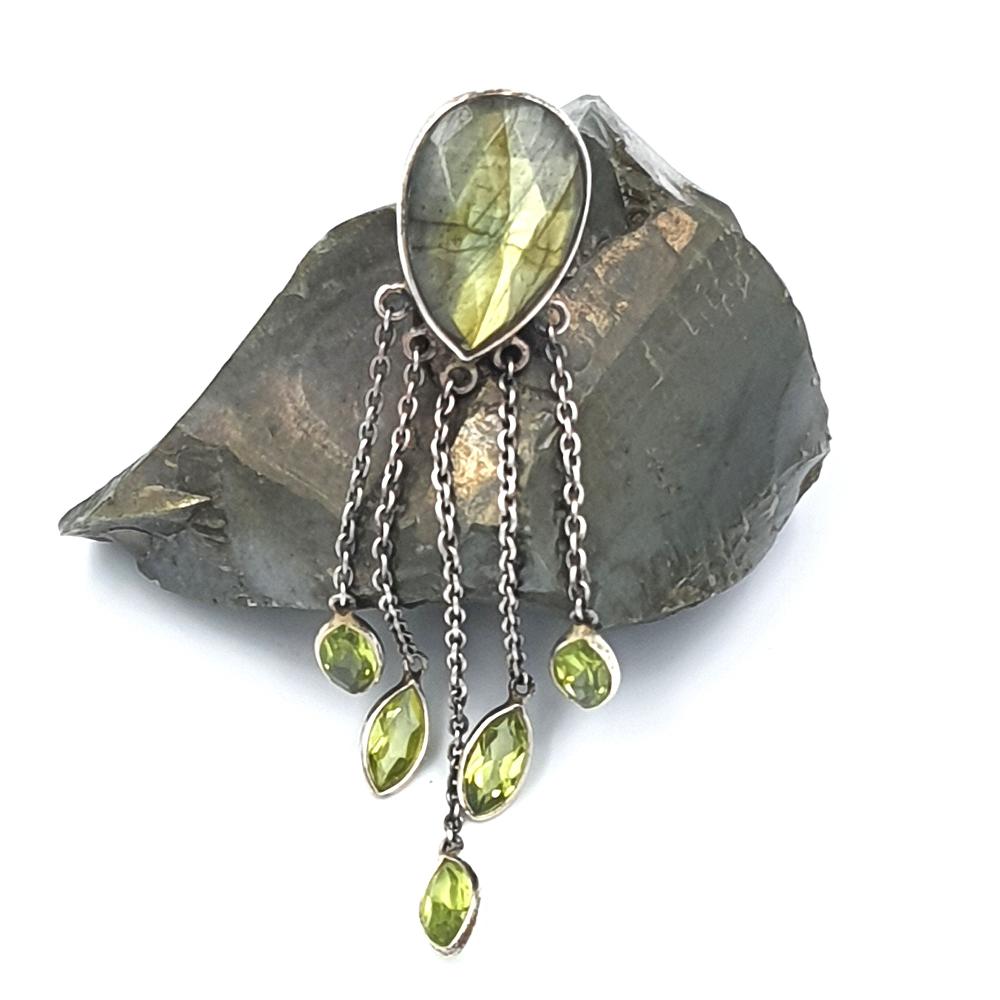 925 sterling silver earrings with gemstones, made in India with sustainable packaging