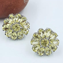 Load image into Gallery viewer, 925 sterling silver earrings with gemstones, made in India with sustainable packaging
