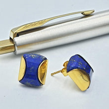 Load image into Gallery viewer, 925 sterling silver earrings with gemstones, made in India with sustainable packaging
