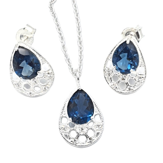 London Blue Topaz Parure