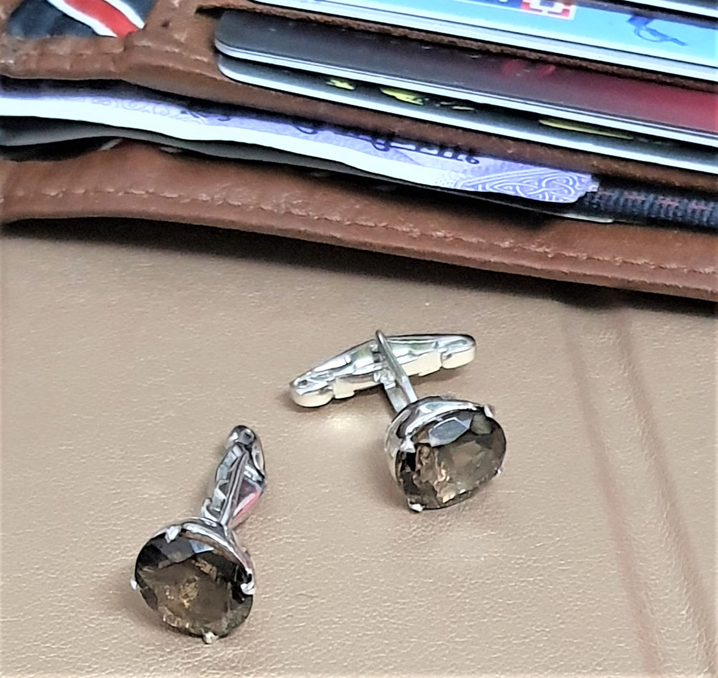 Smoky Topaz Cufflinks
