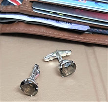 Load image into Gallery viewer, Smoky Topaz Cufflinks
