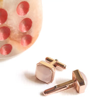 Load image into Gallery viewer, Rose Tinted Cufflinks
