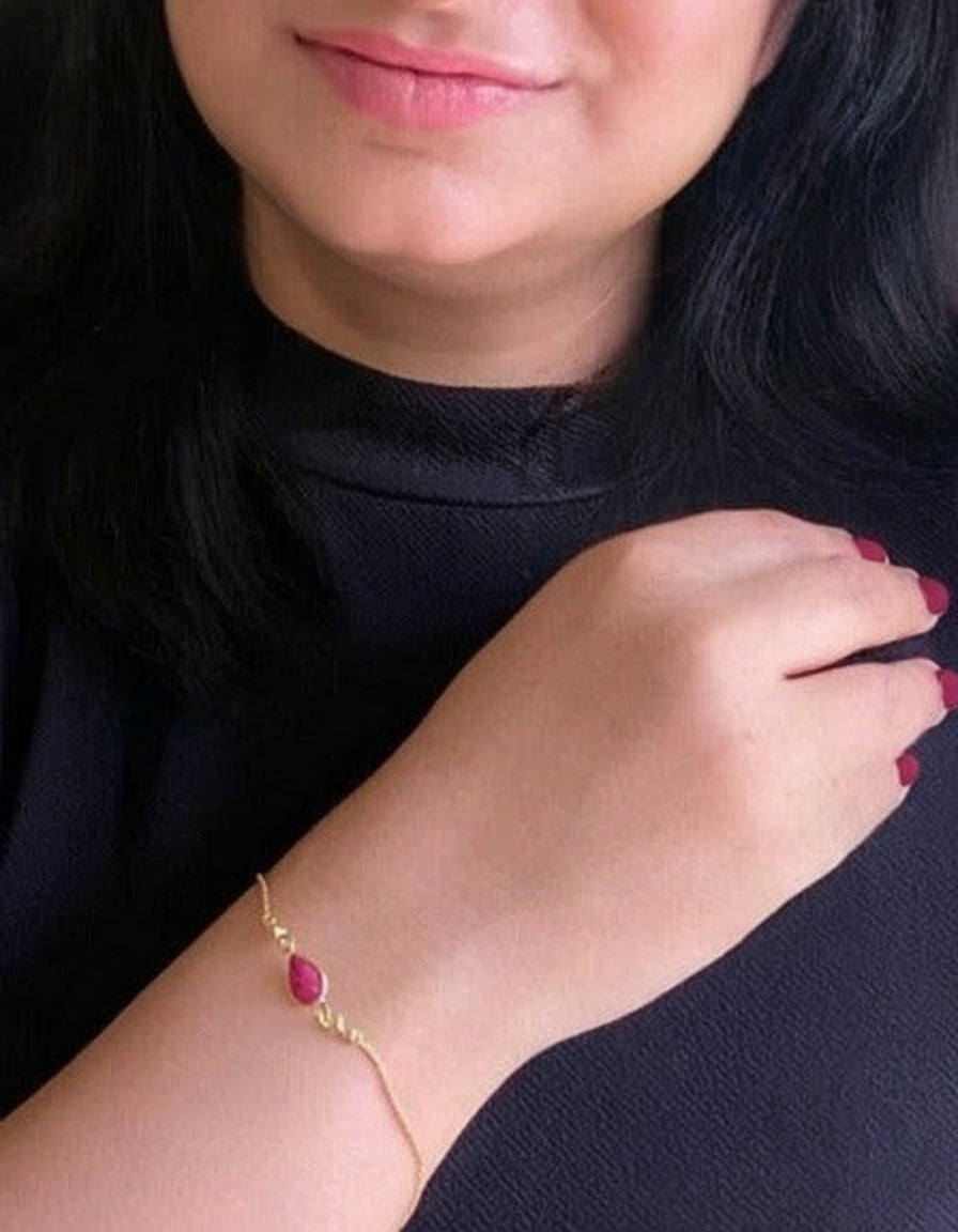 Ruby Charm Bracelet